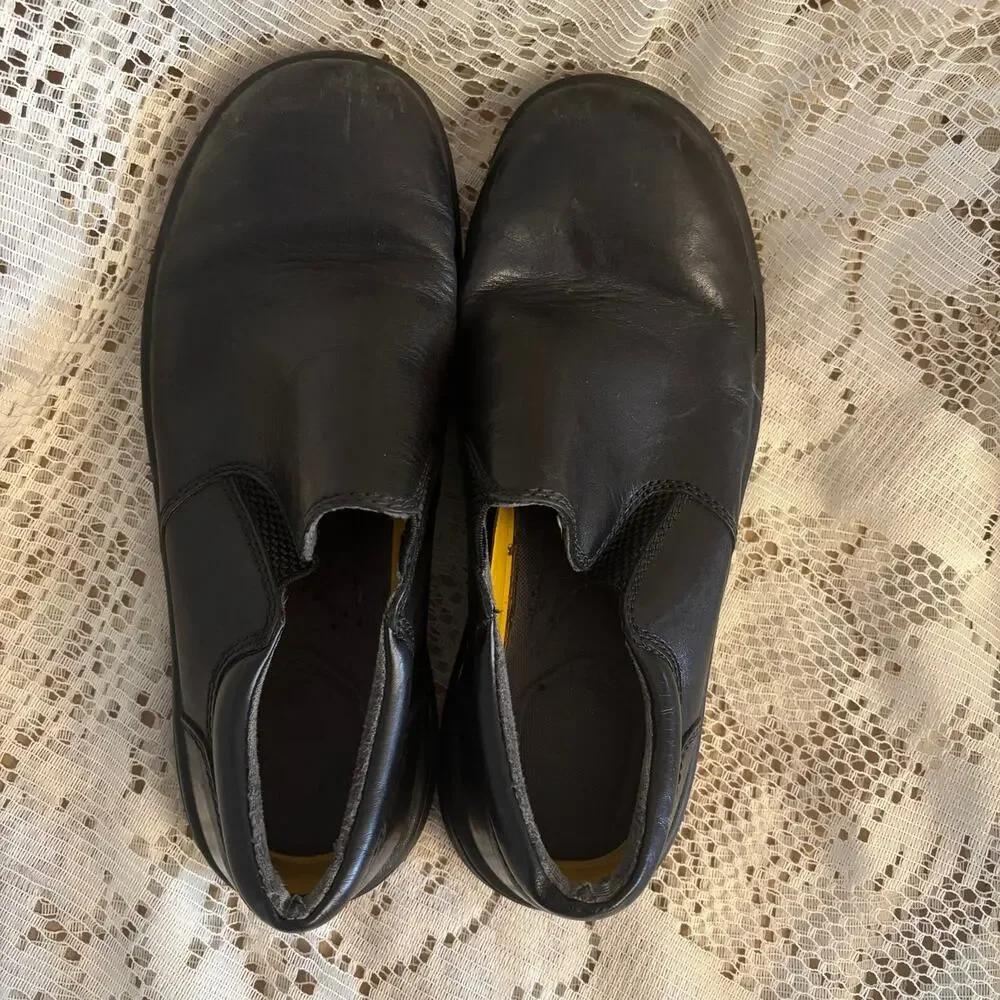 Dr. Martens Men's US 8 Black Leather Work Loafer Shoes